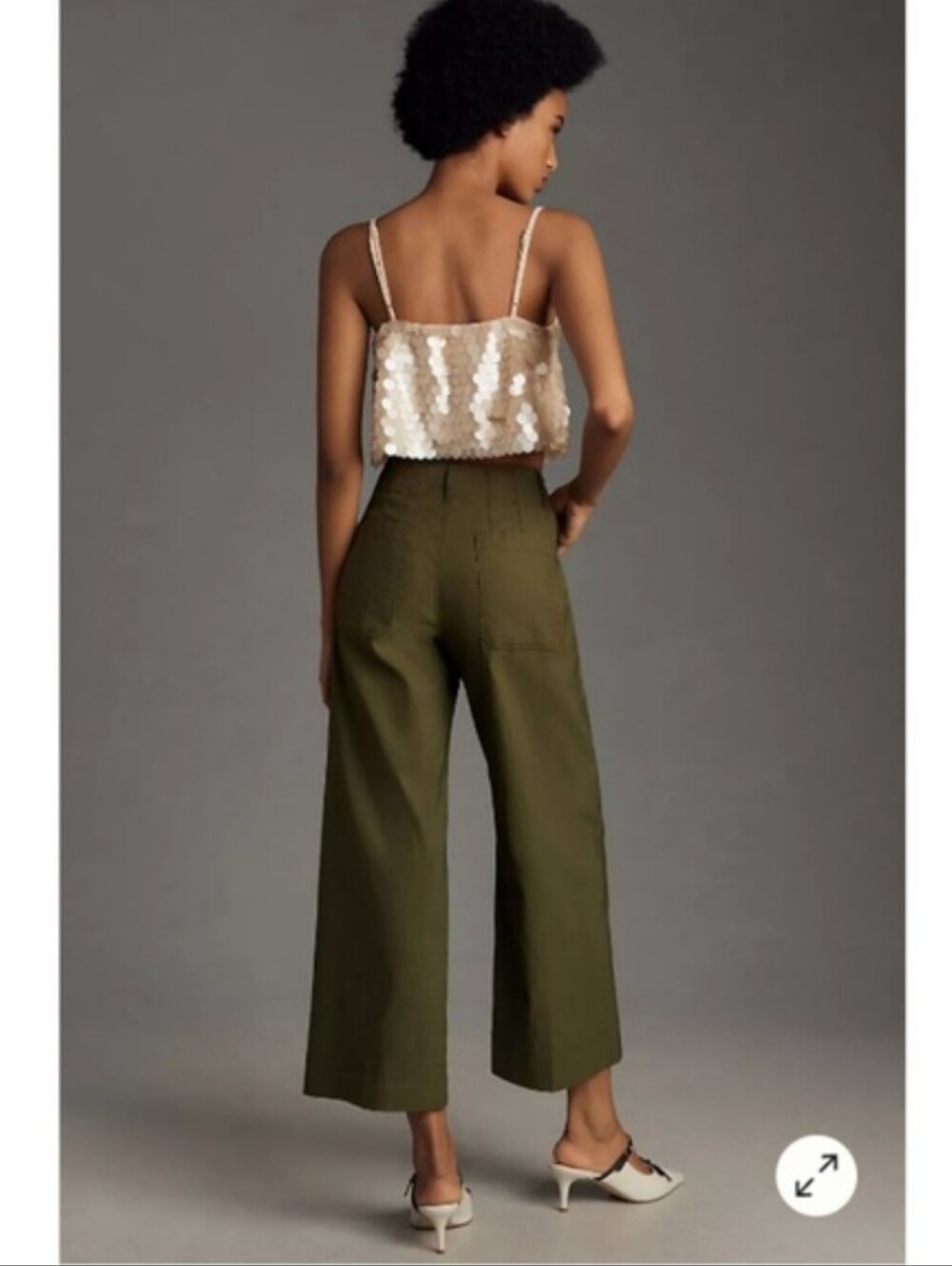 EUC ANTHROPOLOGIE MAEVE COLETTE WIDE LEG PANTS FERN SZ 31 - Picture 3 of 10